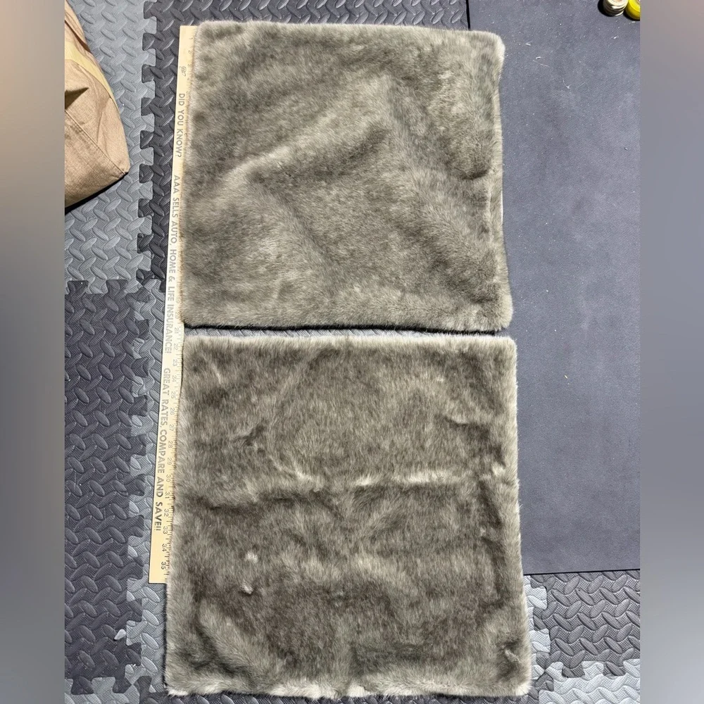 2 IKEA Faux Fur Pillow Cases